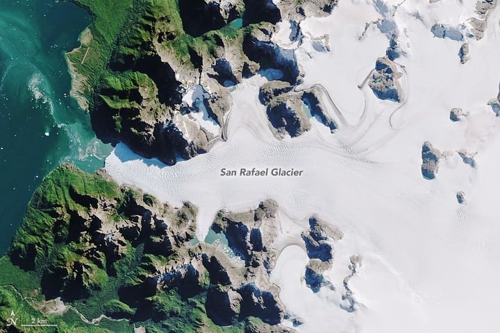 San-Rafael-Nasa Imagen satelital Laguna San Rafael