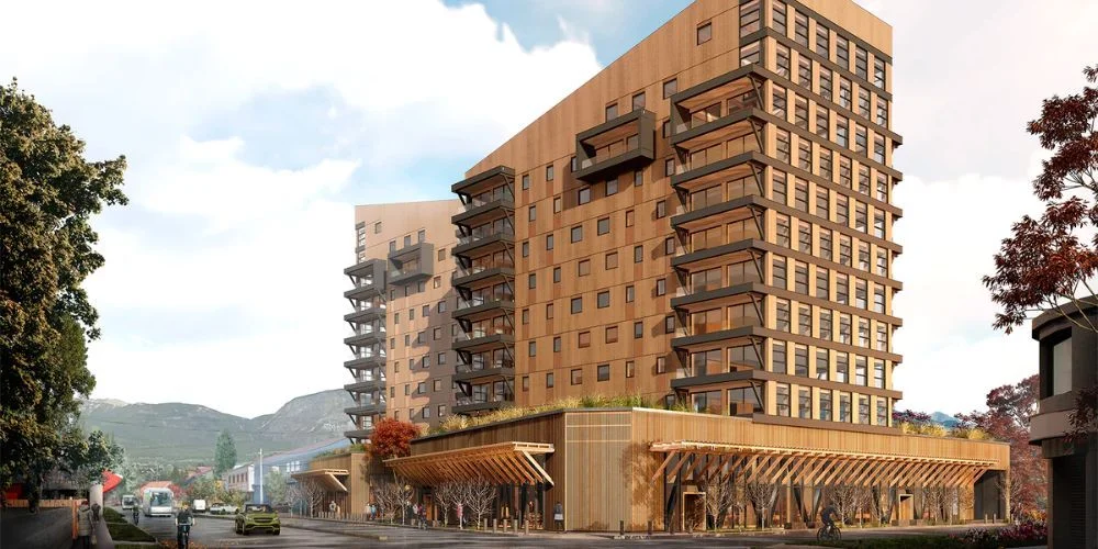 Edificio sustentable de madera en Coyhaique