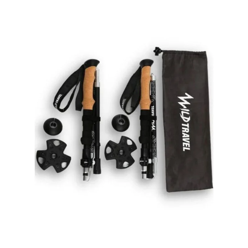 Bastones De Trekking 2 Unidades Par Plegable Aluminio 7075