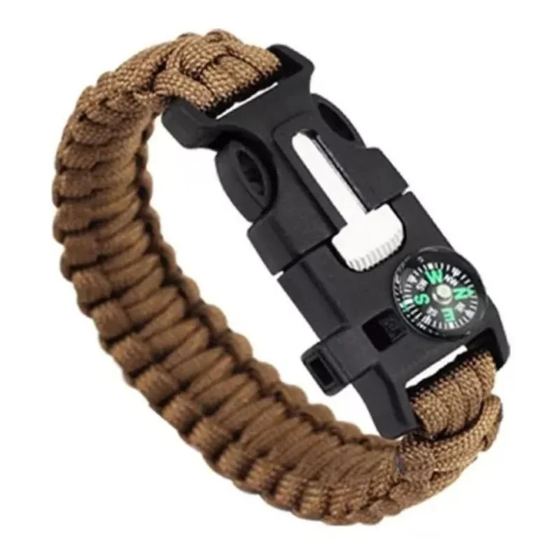 Pulsera Paracord Trekking Y Escalada Supervivencia 5 En 1