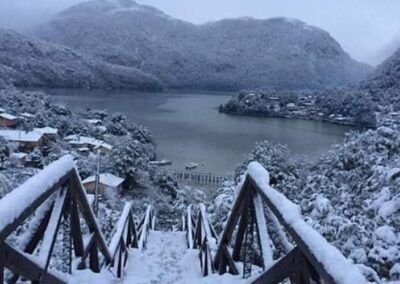 Caleta Tortel con nieve