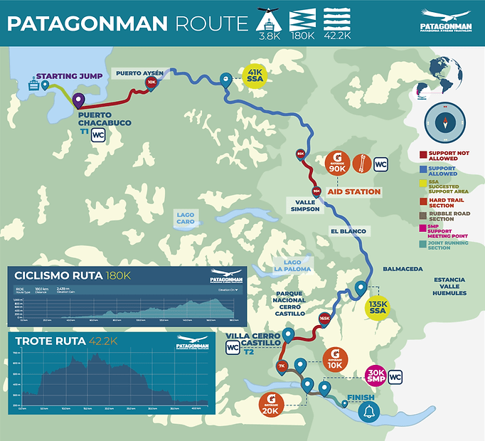 Route Patagonman Xtreme Triathlon