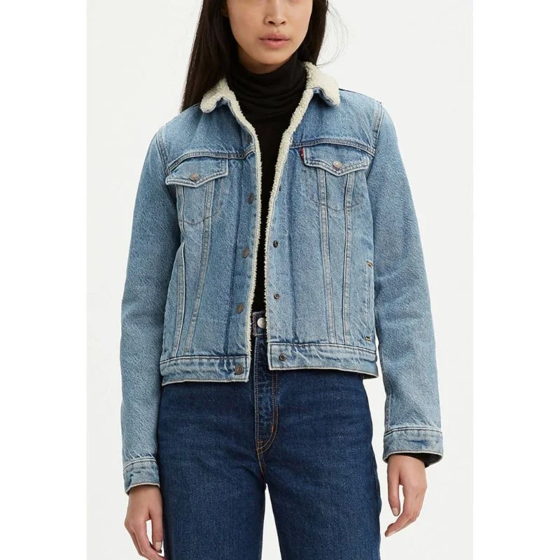 Denim Cazadora De Borrego Levis Sherpa Trucker Chamarra Levi'