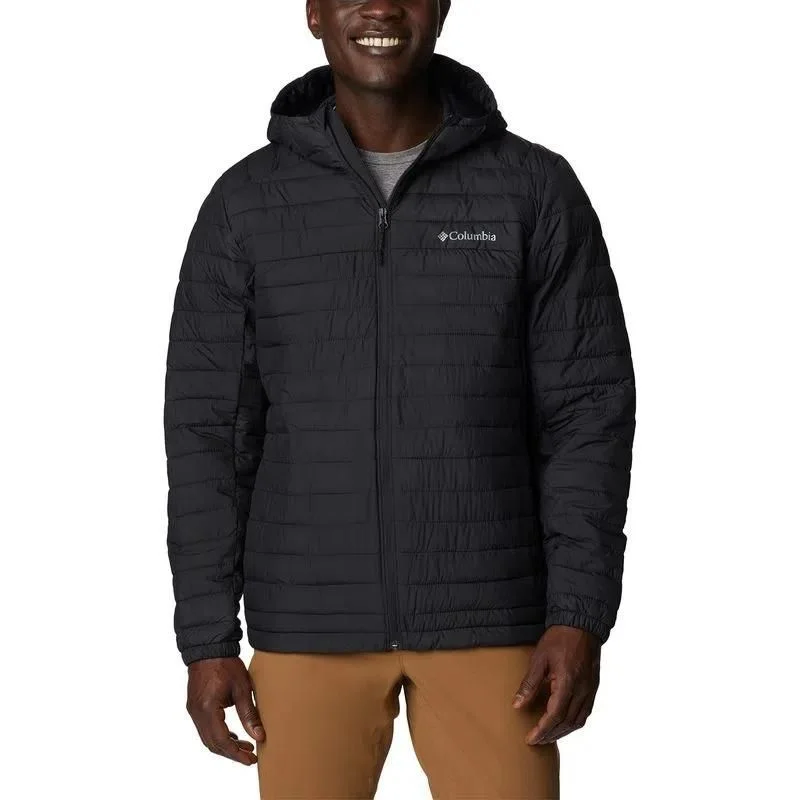 Parka Columbia Powder Lite II negra para hombre con diseño liviano y térmico para clima frío