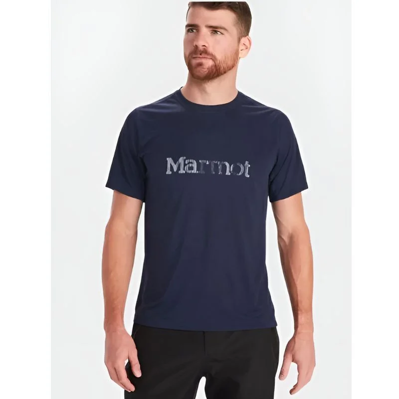Polera Windridge Logo Ss Azul Marino Marmot