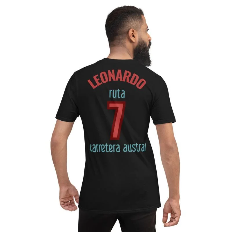Polera Personalizada Negra Hombre Atrás