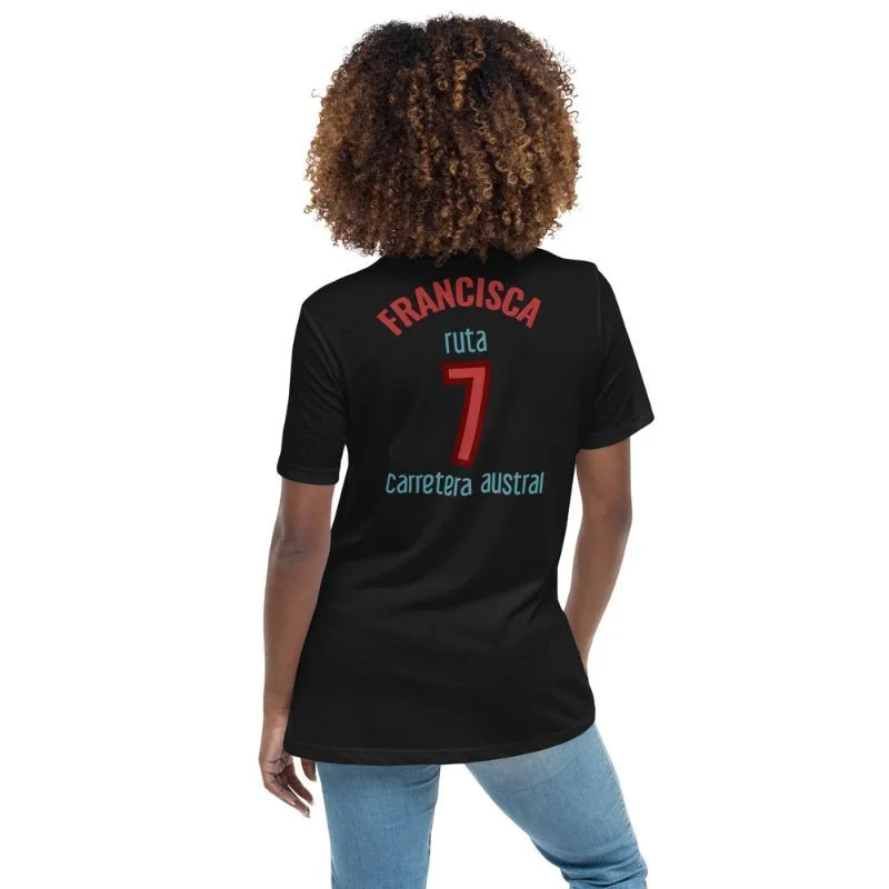 Polera Personalizada Negra Mujer Atrás