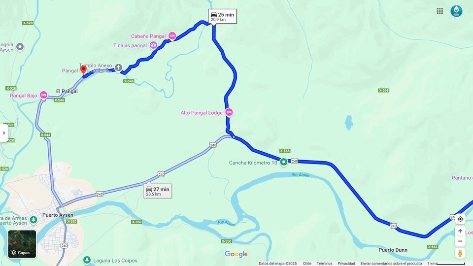 Ruta recomendada para acceder a Cabañas Maroyan