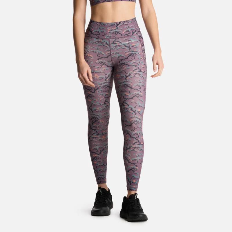 Calza Mujer Coihue Larga Print Morado Claro Haka Honu