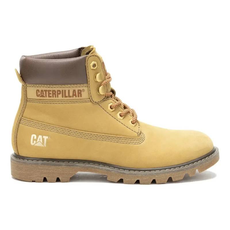 Botín urbano de cuero CAT Colorado mujer con suela gruesa y diseño resistente para uso diario