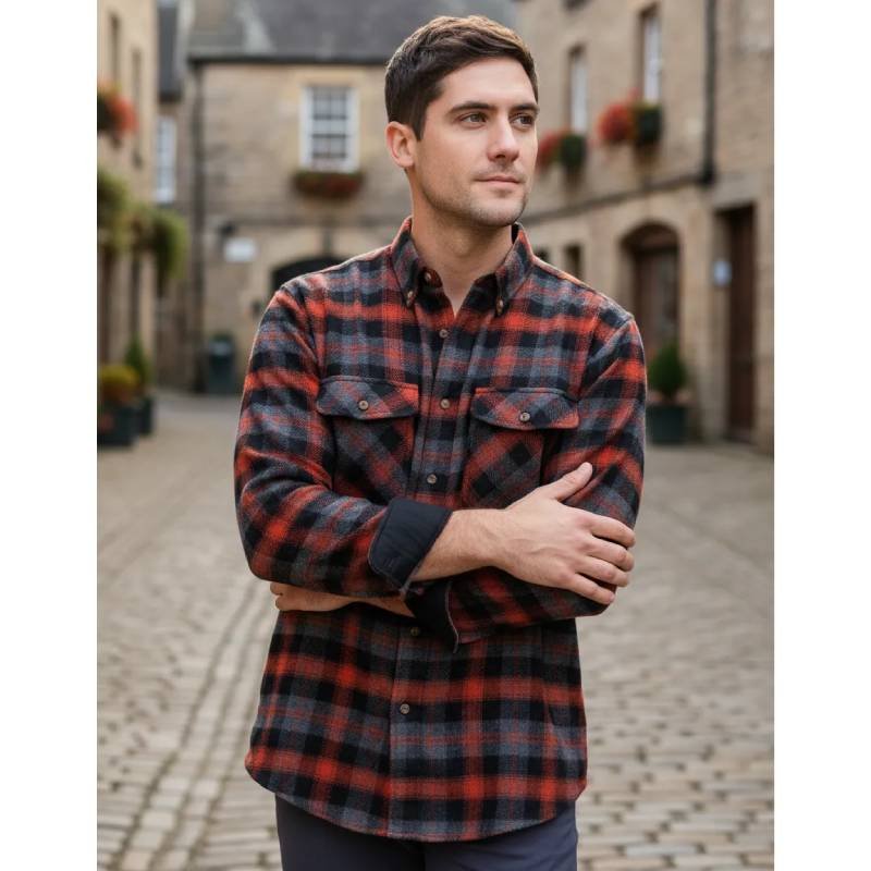 Camisa leñadora Moss a cuadros para uso outdoor y diario